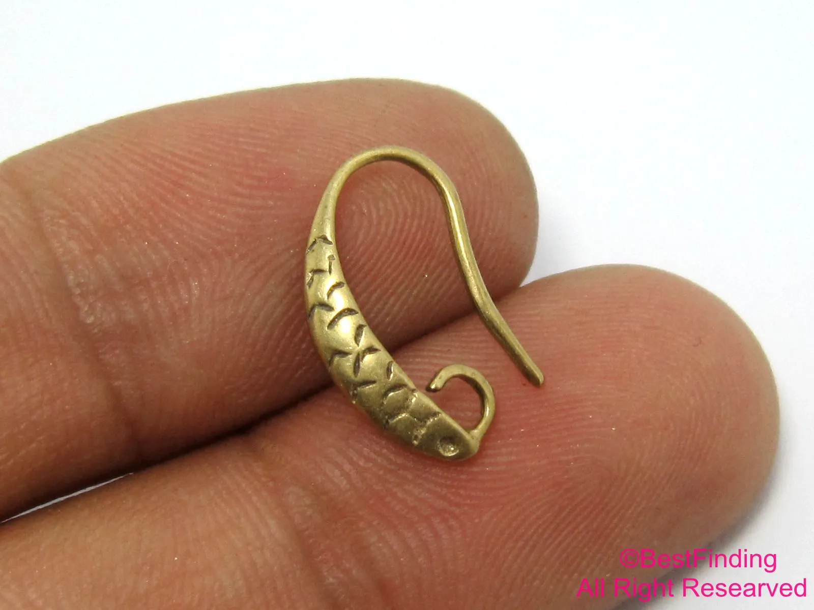 

Raw brass Earring hooks 16mm Raw brass Ear wires findings R240