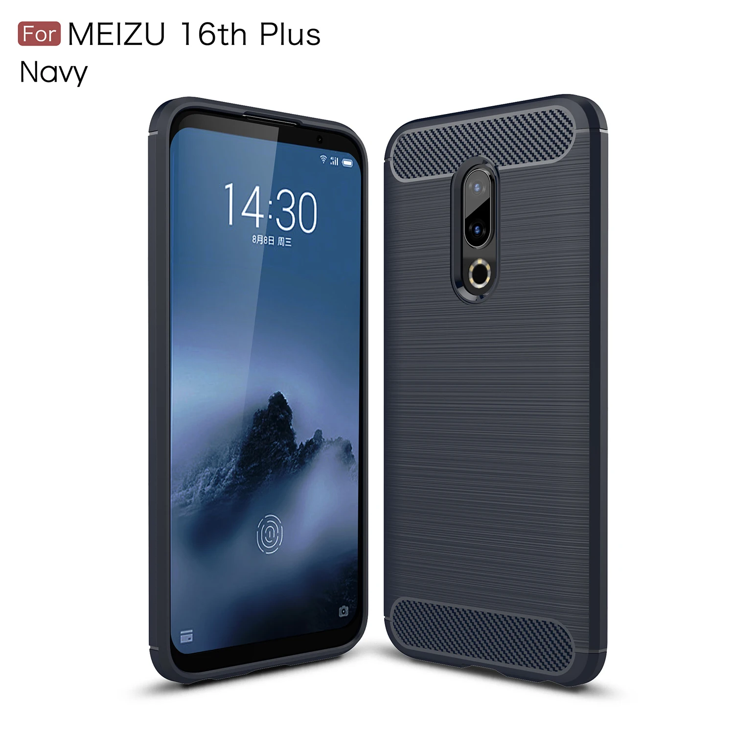 Для Meizu 16/16 Plus/15 Lite чехол тонкий крутой задний Чехол из углеродного волокна Мягкий