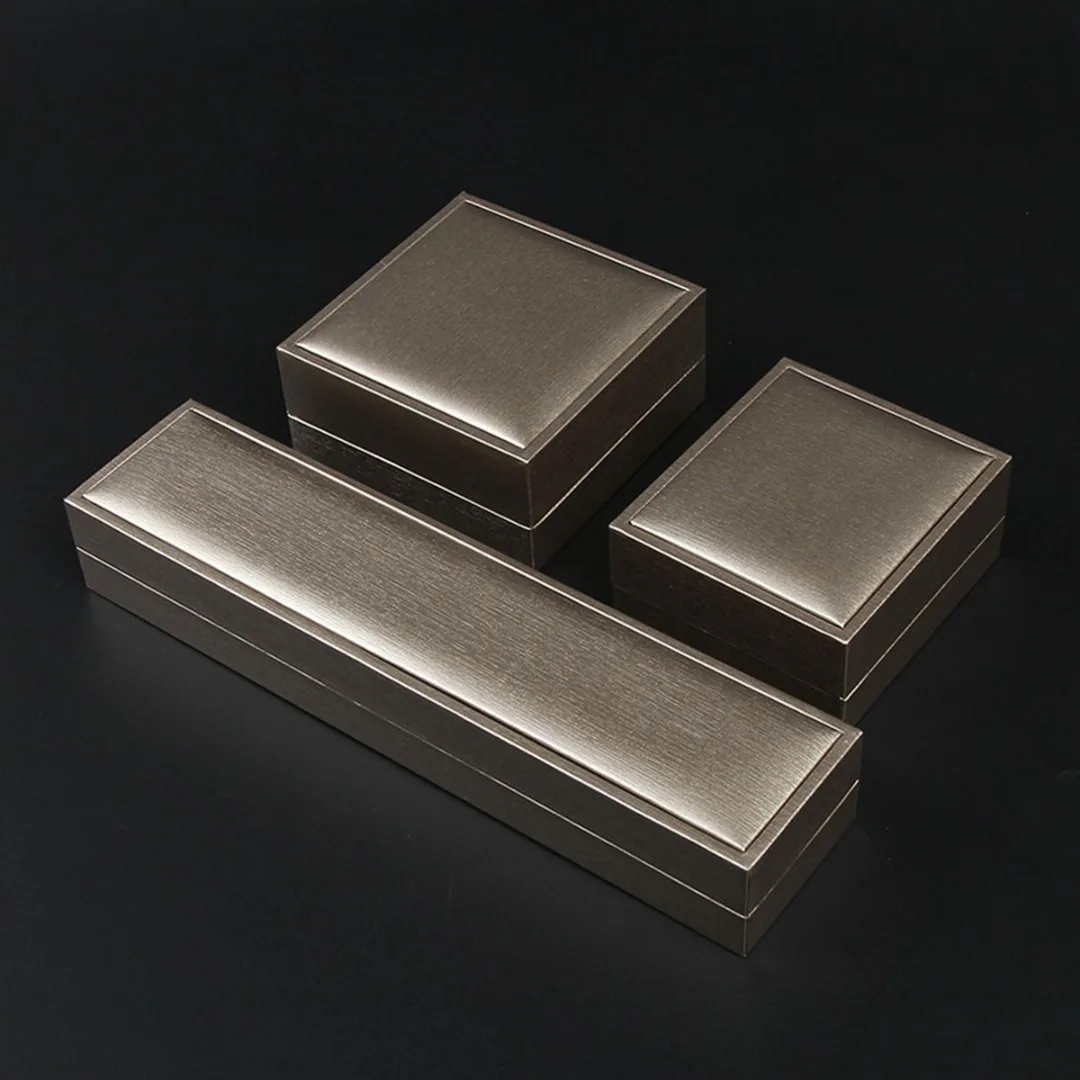 High Quality Leatherette Paper Jewelry Gift Box Shellhard Top Fashion Necklace Earring Bracelet Ring Packing Case Storage Box