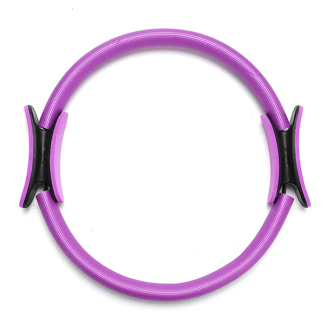 Двойной Захват Пилатес кольцо волшебный круг тело спорт упражнения фитнес вес для похудения и йоги инструмент для тренировки, бодибилдинга круг для йоги - Цвет: Фиолетовый