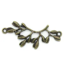 DoreenBeads Connectors Findings Leaf Branch Antique Bronze 3.8×1.7cm,30PCs (B25113), yiwu