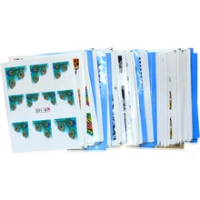 50 листов французских типсов дизайн ногтей наклейки Обертывания Мода DIY передача воды красочные случайные наклейки ногти Советы TRXF1299-1331