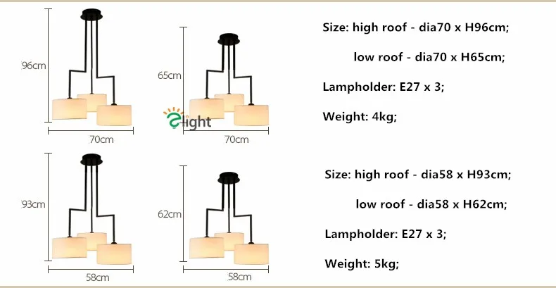 Современный минимализм светодиодная Люстра для гостиной неправильный блеск E27 ткань оттенков люстра освещение, лампа для установки в помещении светильники
