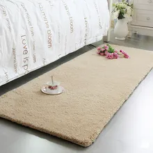 Одноцветный удлиненный коралловый бархатный утолщенный ковер для гостиной спальни Противоскользящий коврик для пола модная кухонная ковровая зона