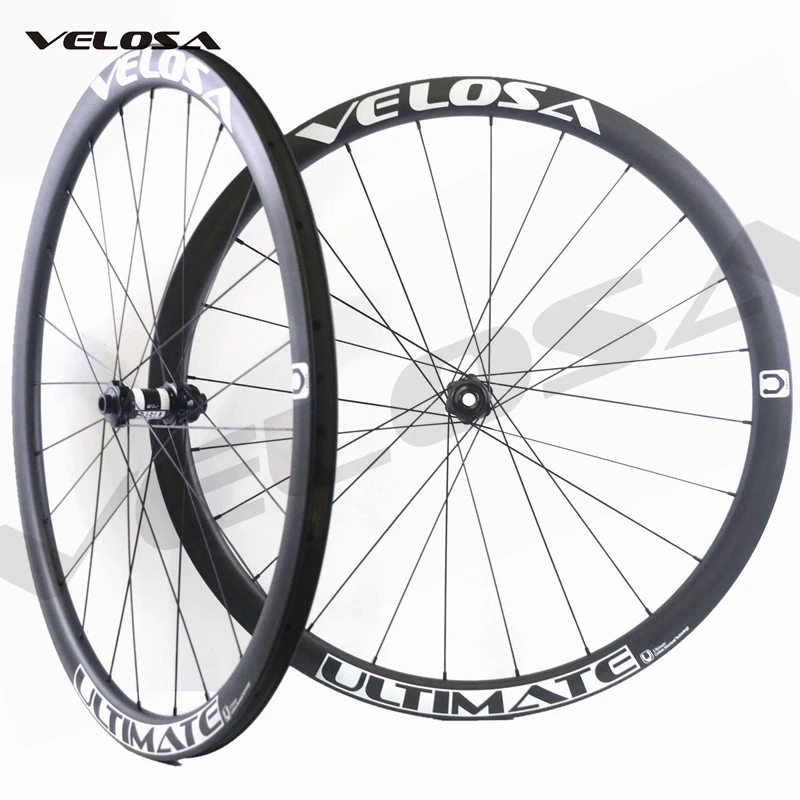 Excellent Velosa CX30-ULT cyclocross/gravel 700C carbon wheel,DT swiss centerlock  disc brake hubs,30mm rim tubeless ready,tubular 0