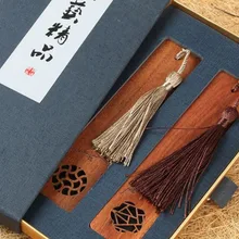 Высококачественное, креативное, традиционное деревянное Закладка набор с кисточками Классический китайский стиль, подарок в старинном стиле, 2 шт/комплект