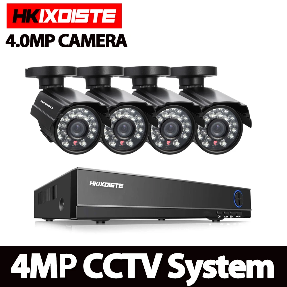 HKISDISTE HD 8CH CCTV System 1080P HDMI DVR 4PCS 2.0MP 3000TVL CCTV IR Outdoor Video Surveillance Security Cameras 8ch DVR Kit HKISDISTE HD 8CH CCTV System 1080P HDMI DVR 4PCS 2.0MP 3000TVL CCTV IR Outdoor Video Surveillance Security Cameras 8ch DVR Kit