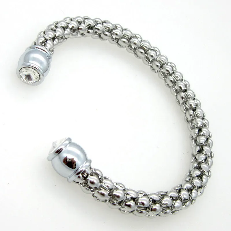 Lastest дизайн модные ювелирные изделия Высокое качество Кристалл женские браслеты титановая сталь бамбуковая цепь манжеты браслеты и браслеты