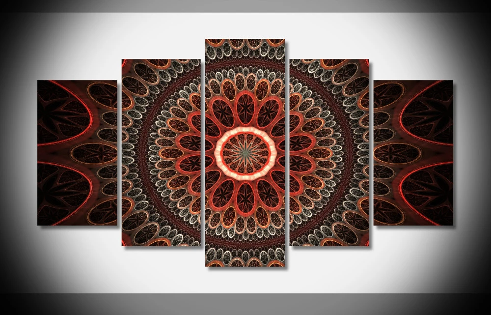 34抽象サークル形状サイケデリックアートワークシンメトリーファンタジーポスター額装ギャラリーラップアートプリントホーム壁の装飾壁 Art Print Poster Framefantasy Posters Aliexpress