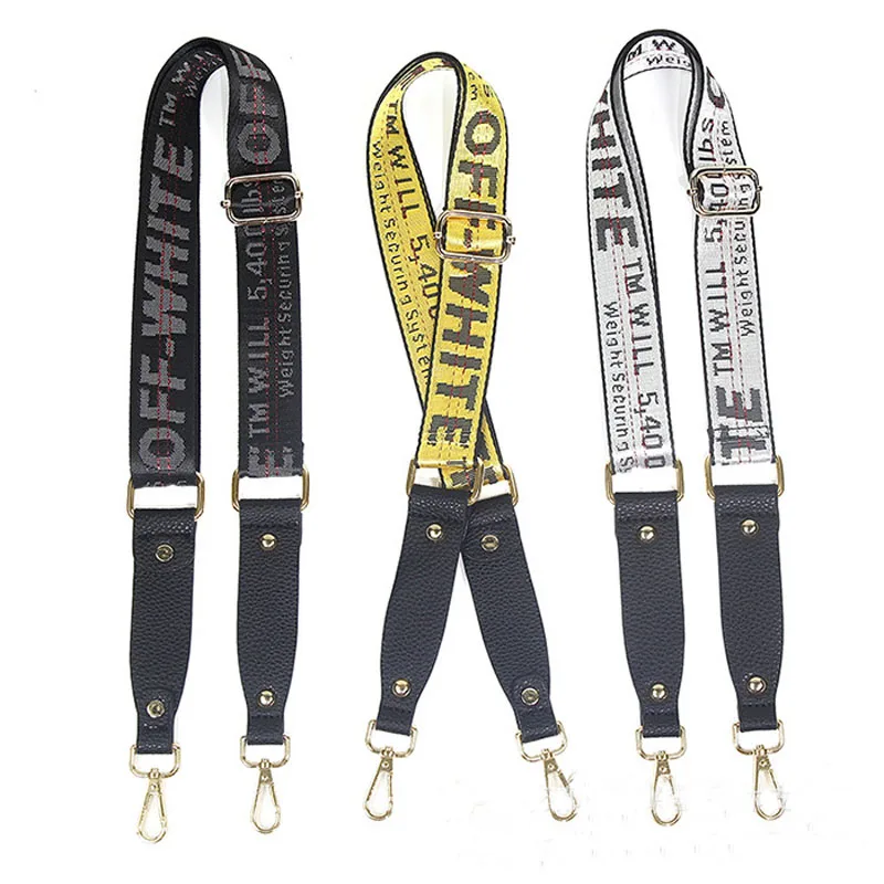 

100-160x3.5cm Adjustable Shoulder Hanger Handbag Straps Letter Print Messenger Bag Belts for Handbag Sports Casual Bag