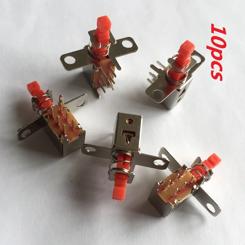 

Self Lock Latching Uni-Direction Push Button Switch Switch DPDT Right Angle