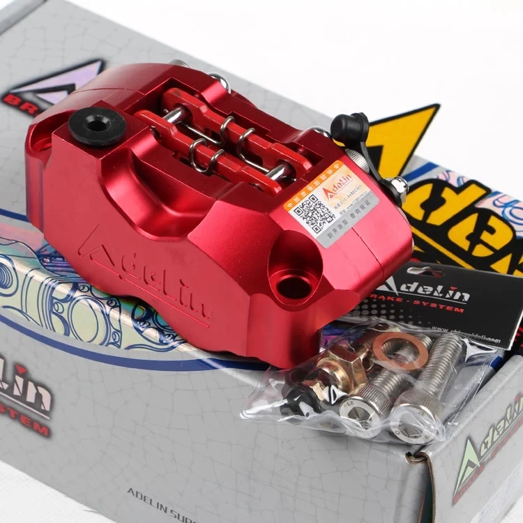 

Adelin Motorcycle Brake Caliper Adl-01 4 Piston Brake Pump 82mm mounting Small Radiation Caliper Pump For Yamaha Scooter Modify