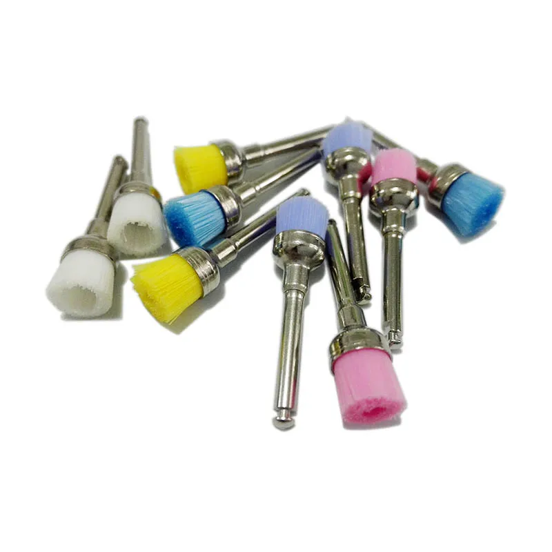 Colorful/White Nylon Latch Flat Polishing Polisher Prophy Cup Brushes