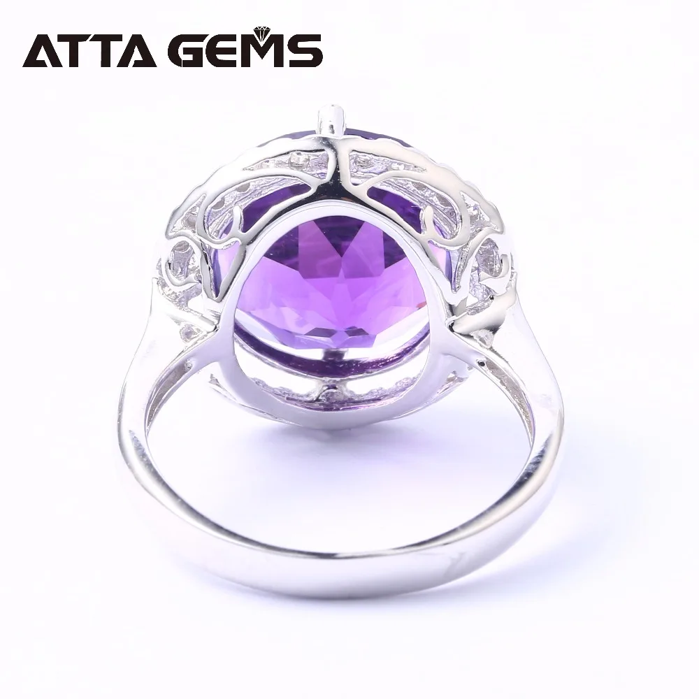 Кольцо из стерлингового серебра с аметистом для женщин, 8 карат, аметист, кристалл, высокое качество, аметист, подарок на день рождения, вечерние, свадебные кольца