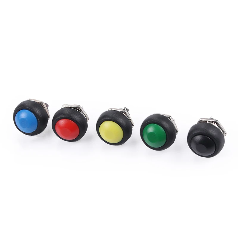 

PBS 33B 12mm Waterproof Momentary Push button Switch self reset Black/Red/Green/Yellow/Blue
