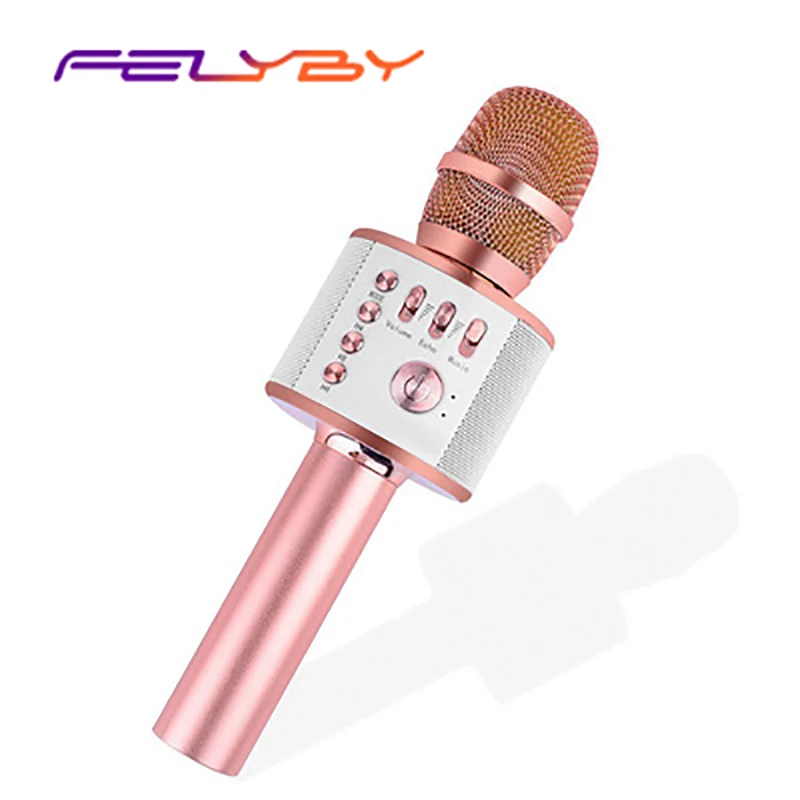

FELYBY Hot K38 Professional Portable Wireless Bluetooth Microphone Mini Karaoke K song MIC for Home HTV Phone
