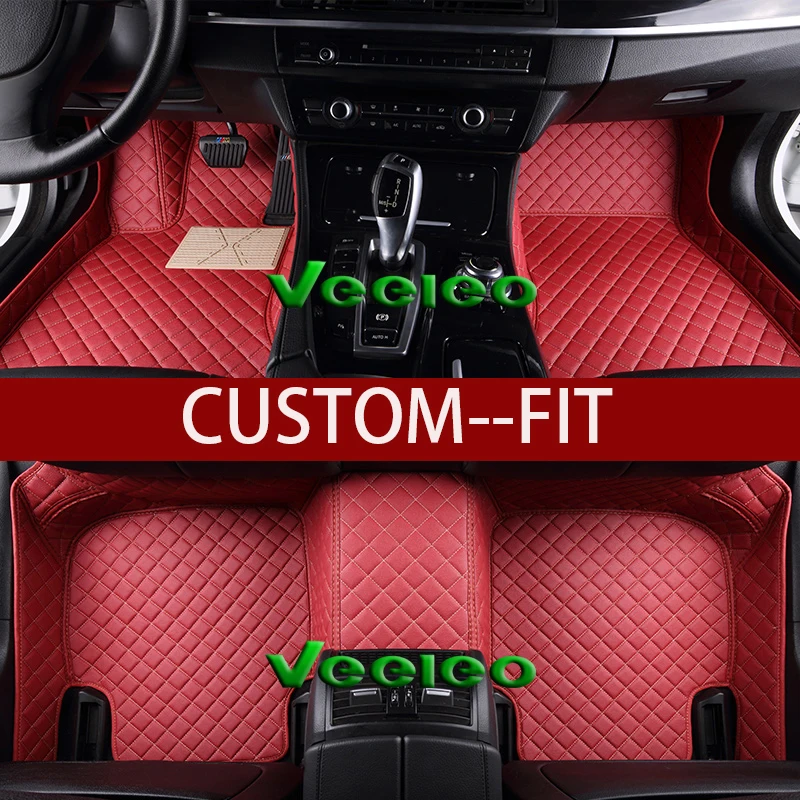 Veeleo 8 Colors Leather Car Floor Mats for Lexus LS460L 2009 2016 Car