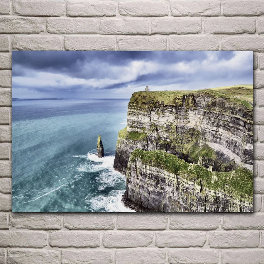 Falaise De Moher Mer Rivage Nature Paysage Kb370 Salon Maison Moderne Decor Bois Cadre Affiche Aliexpress