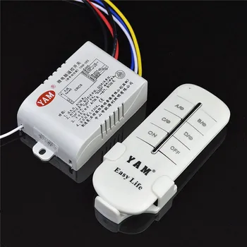 

AC200-240V 6CH On/Off Light Control Wireless Remote Wall Switch w Bracket