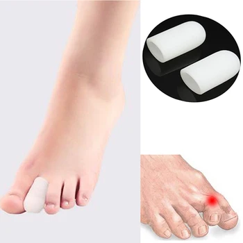 

1Pair Silicone Gel Toe Seperator Straightener Toe Cap Tube Protector Blisters Bunions Foot Care Tool Feet Pain Relief