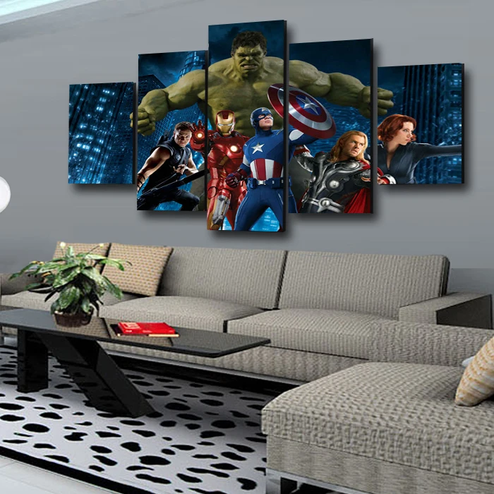 

Wall Art Framed Printed The Avengers Movie Group Painting On Canvas Room Decoration Print Picture Free Shippin