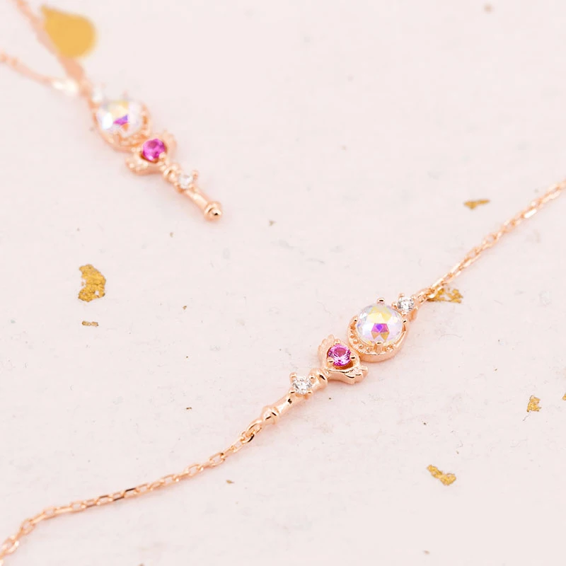 

Sailor Moon Star Moon Rod 925 Sterling Silver Beaded Bracelet Hand Chain Cosplay Prop Daily Cos Customized Gift N1