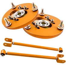 For BMW E36 1992-2005 Rear Adjustable Lower Camber Plates Kit with Control Arms Rocker Arm Swing Bar M3 328i 328ci lower cntrl arm fr from 2005 dodge neon