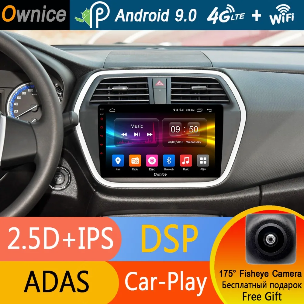 Cheap 9" IPS Octa Core 4G+32G Android 9.0 Car DVD CarPlay DSP For Suzuki SX4 S-Cross S Cross 2013-2017 Autoradio GPS Radio Player ADAS 1