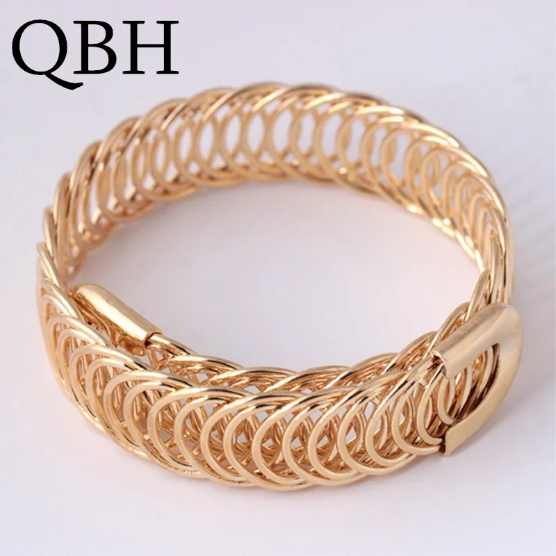 L001 European Punk  Adjustable Open Bracelets & Bangles Women Sexy New Fashion Charm Pulseras Metal Braided Party Jewelry Gifts