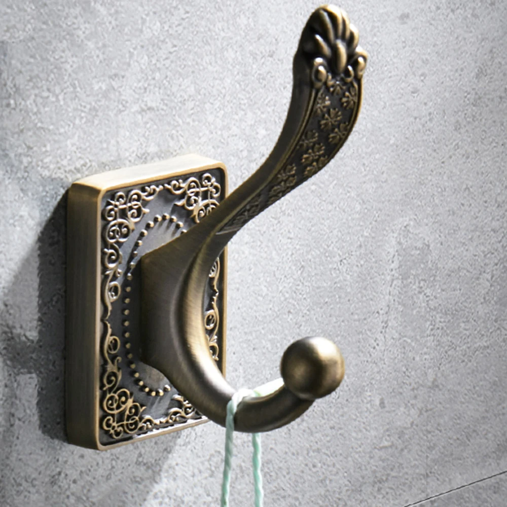 Европейский зеленый бронзовый античная ванная комната полотенца крюк Спальня Гостиная Дверь сзади одежда крючок wx7281006