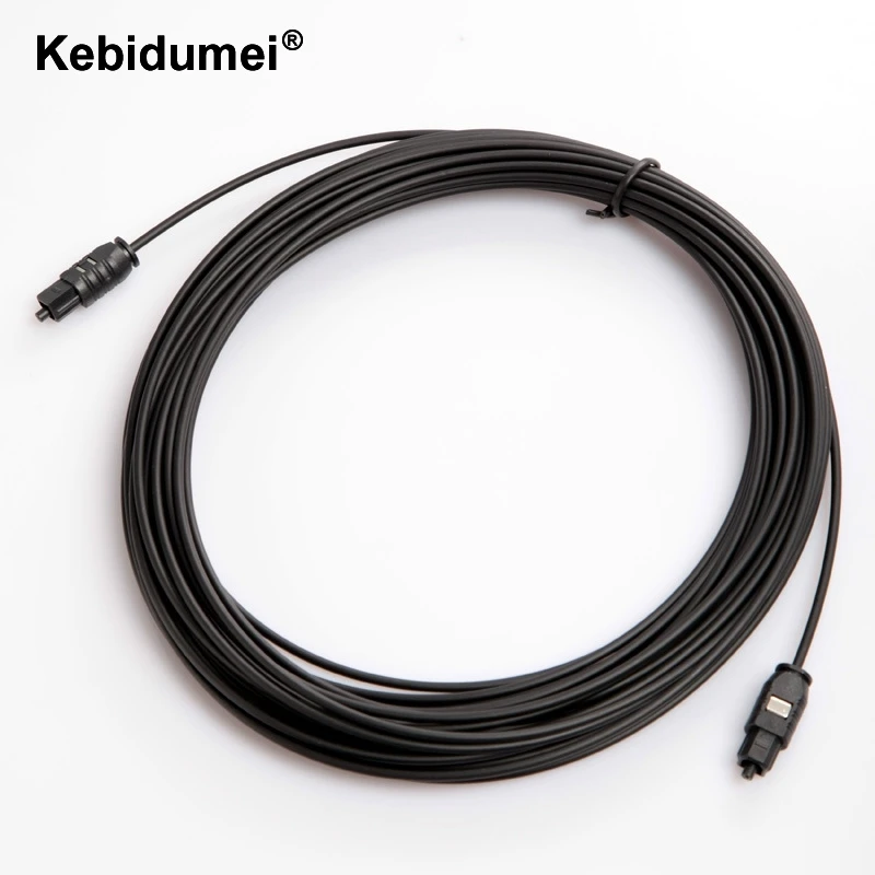 

Kebidumei New 1M 3FT Digital Optical Optic Fiber Toslink Audio Cord OD2.2mm AV sound Cable Toslink Male to Male line