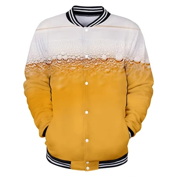 

2019 New Beer Baseball uniform Women spring Casual Harajuku Blueface Beer Baseball Jackets Beer clothes plus size for men