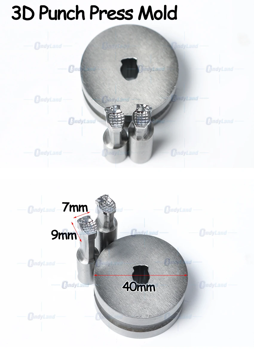 CandyLand TDP6 бомба таблетка молока умереть удар Пресс Плесень Конфеты штамповки умирают логотип кальция таблетки удар умирает для Пресс машины