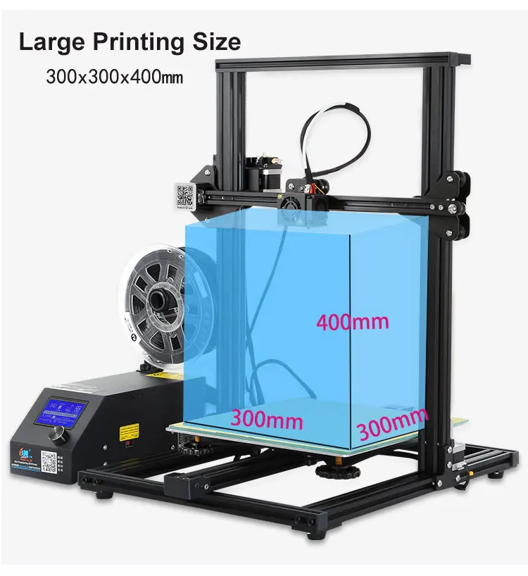 Creality CR10/CR10S 3d принтер 1,75 мм 0,4 мм сопло нити мониторинг сигнализации отключение питания обновление большая металлическая рамка 3d принтер