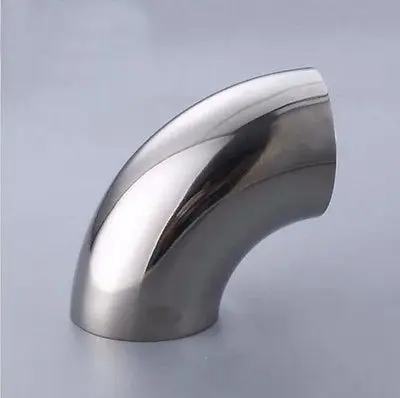 

48mm O/D 304 Stainless Steel Sanitary Butt Weld 90 Degree Elbow Bend Pipe Fitting