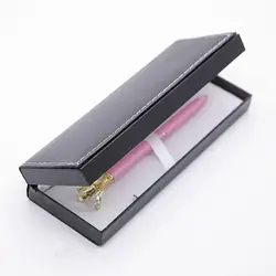 Высокая Класс черного цвета из искусственной кожи подарок, перьевая ручка в футляре пенал для хранения перьевая ручка Органайзер
