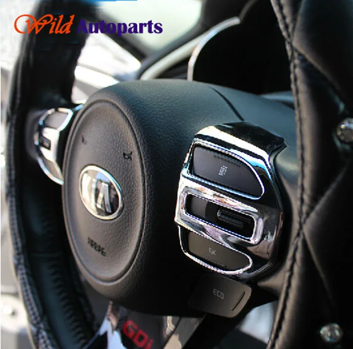 2pcs Mirror Chrome Interior Accessories  Steering ...