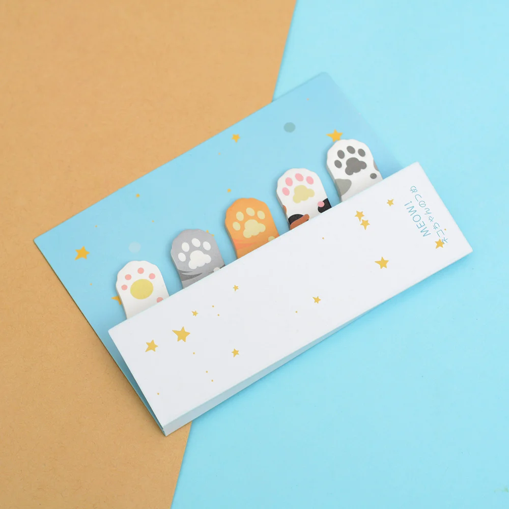 

Cute Meow Cat Paw Memo Notepad Notebook Memo Pad Self-Adhesive Sticky Notes Bookmark Promotional Gift HOT
