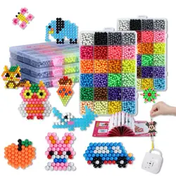 Новинка 5 мм волшебная вода Perler бусины Набор DIY 3D Пазлы игрушки Хама бусины Обучающие Дети подарок мальчик девочка роскошные аксессуары 5200