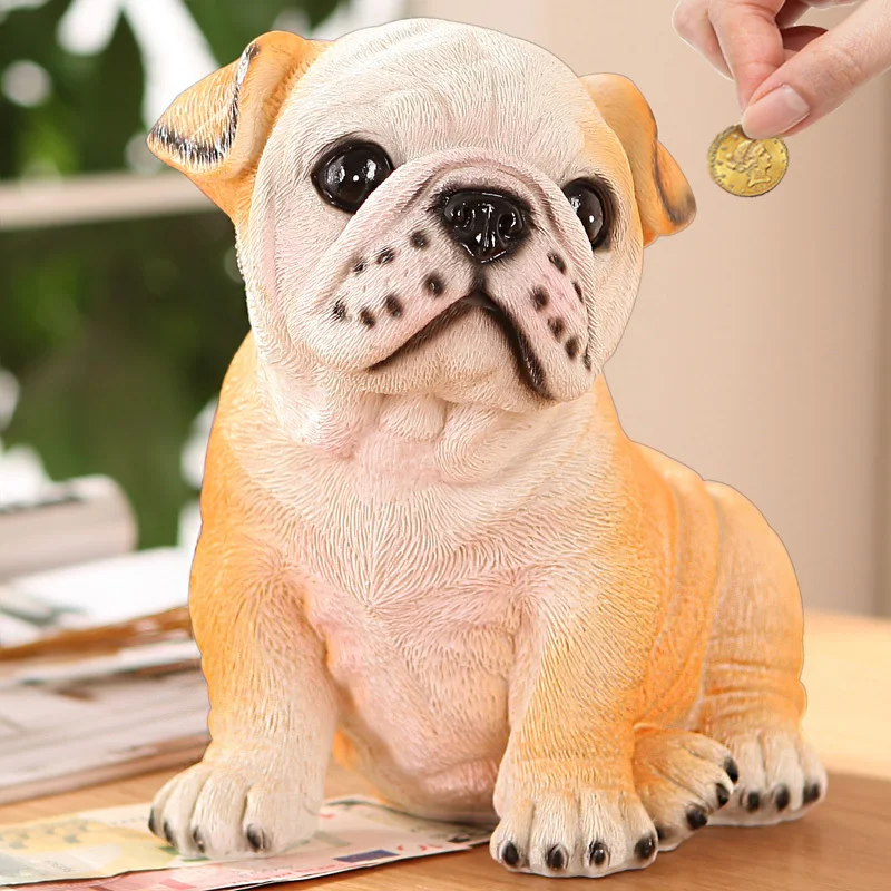 Bullfight Dog Money Box Piggy Bank Children Gift Room Decoration in