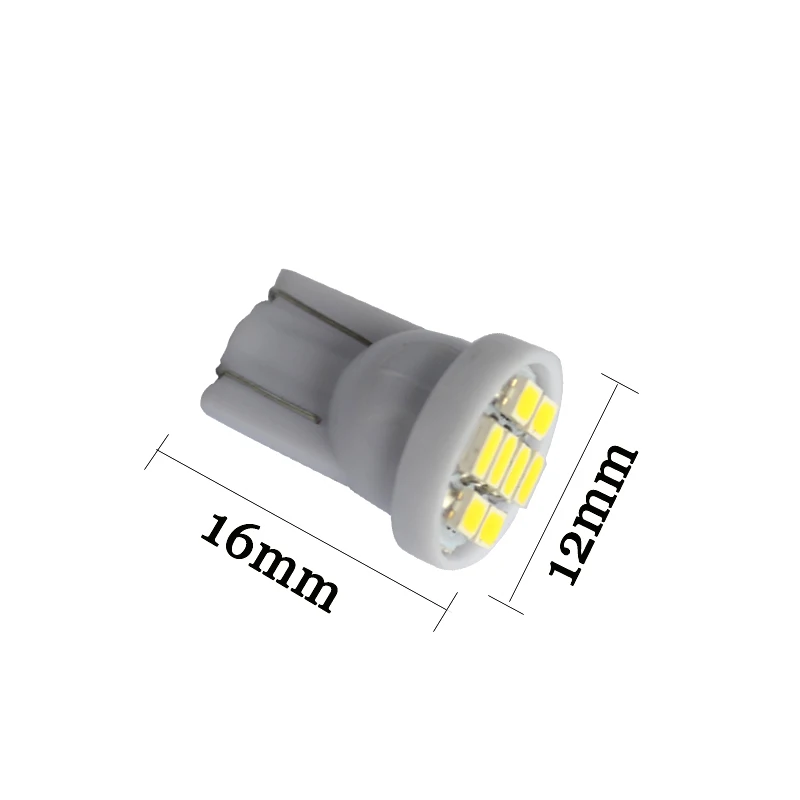 100 шт./лот AC DC 6 V 6,3 V T10 555 не Полярный 8 SMD 1206 3020 194 168 светодиодный Клин для лампочек лампы для двери автомобиля Белый красные, синие зеленый, желтый