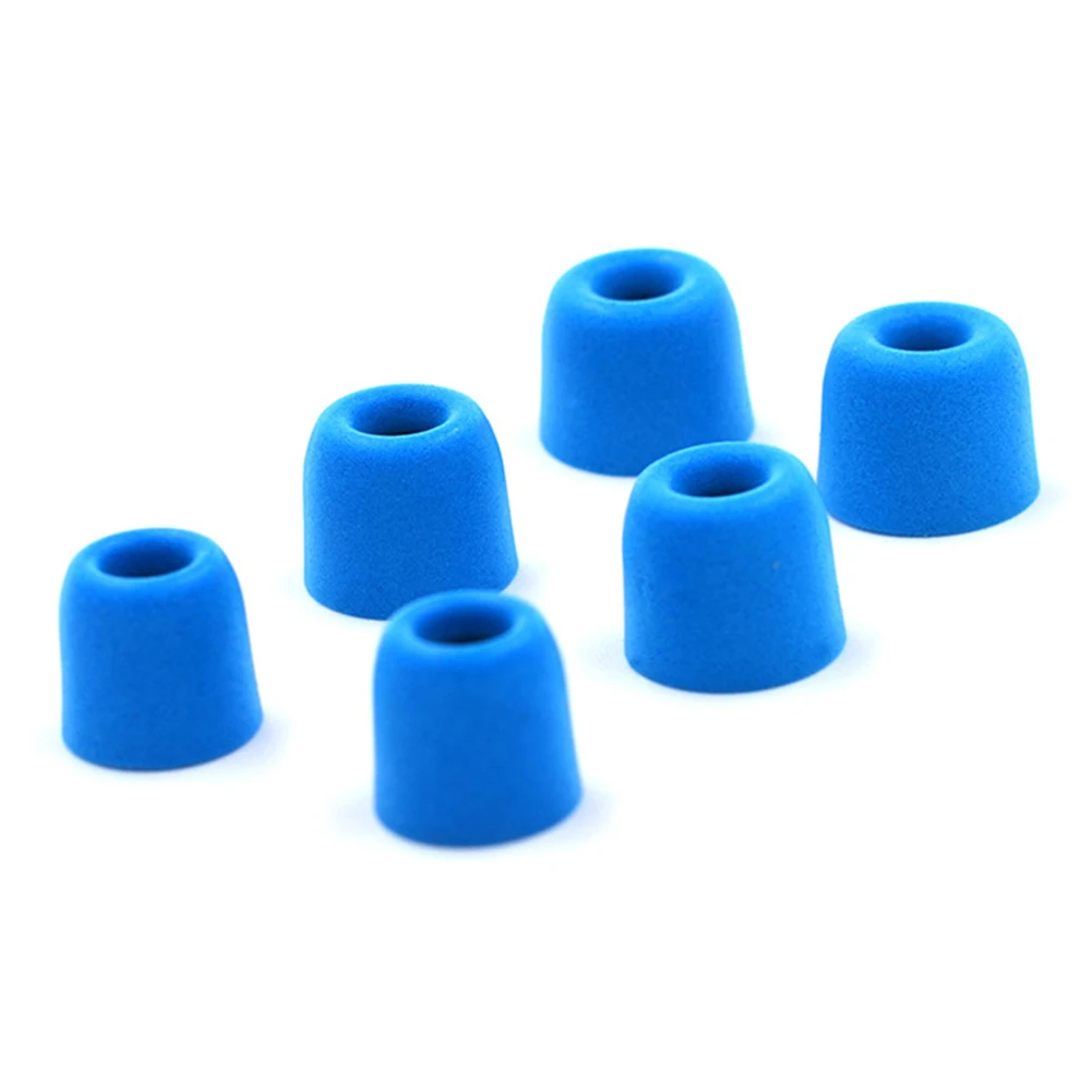 Blue 3 Pairs Противоскользящие эластичные ушные вкладыши с шумоизоляцией из пены с эффектом памяти, сменные мягкие Аксессуары, удобные наушники-вкладыши - Цвет: Blue 3 Pairs
