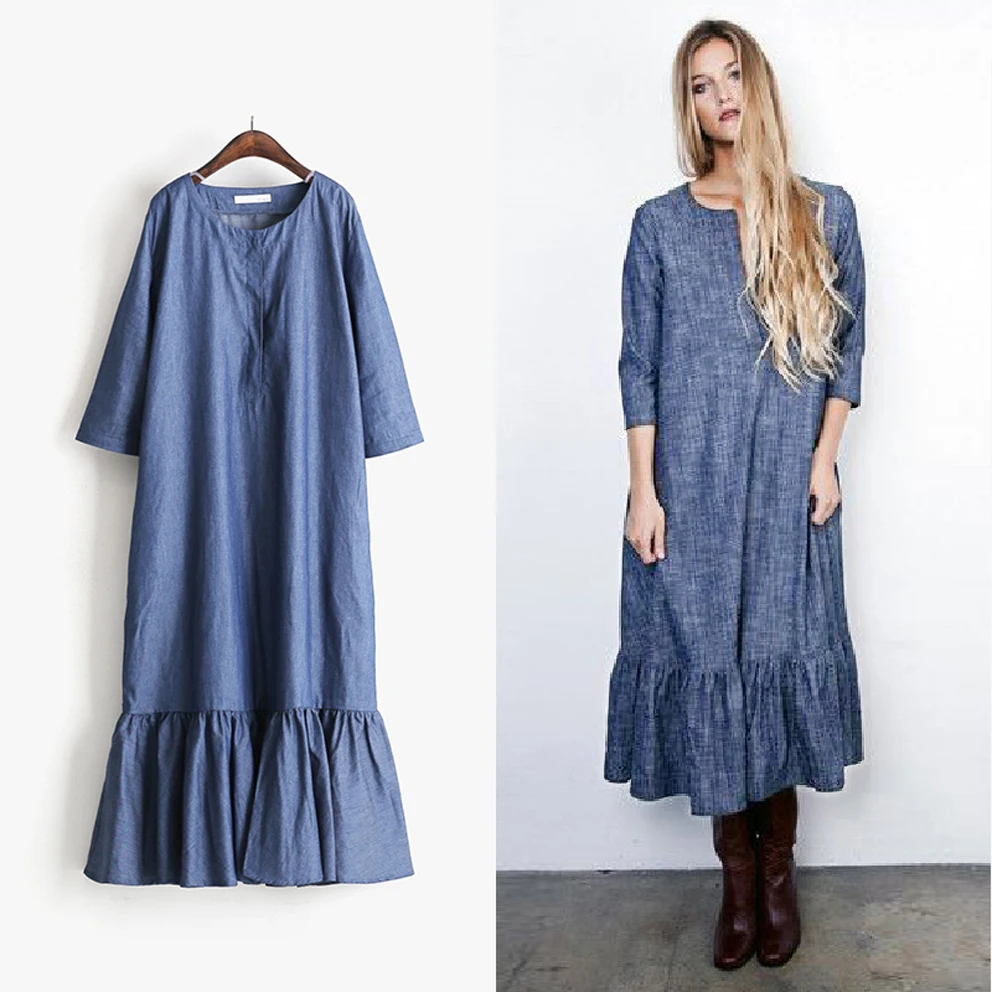 calf length t shirt dress