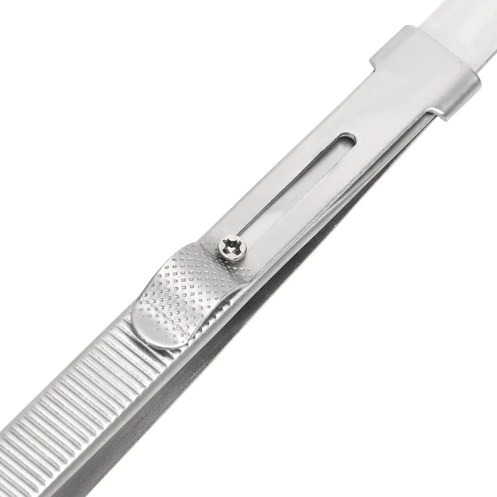 NICEYARD Anti Static 165mm Adjustable Slide Lock Tweezer Precision for Jewelry Electronic Components Holding Tightly Repair Tool