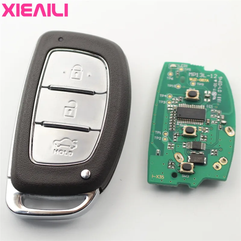 

XIEAILI OEM 3Button Keyless Entry Smart Key For Hyundai New IX35 433Mhz With 46Electronic Chip No Battery S441