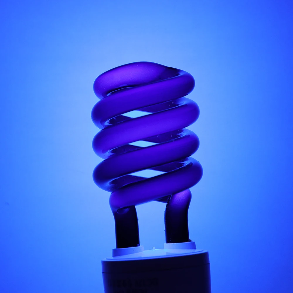

220V 12V E27 15W UV Light Bulb UV Ultraviolet Fluorescent CFL Light Bulb Spiral Enegy Saving Black Light Violet Lamps Lighting