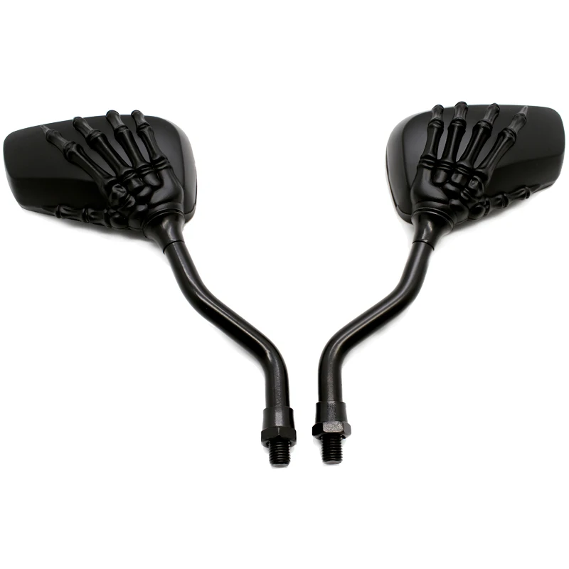 Roaopp 10MM Motorcycle Skeleton Mirrors For Harley Suzuki Kawasaki Honda Kymco Vespa SYM BMW Buell Aprilia Triumph Ducati KTM