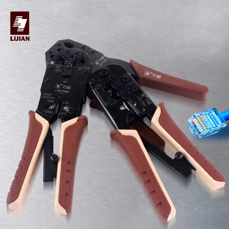

LIJIAN 1700 Multifunction tool wire stripper Ratchet crimping tools cat5 cat6 rj45 Adjustable rj45 crimper pliers multitool