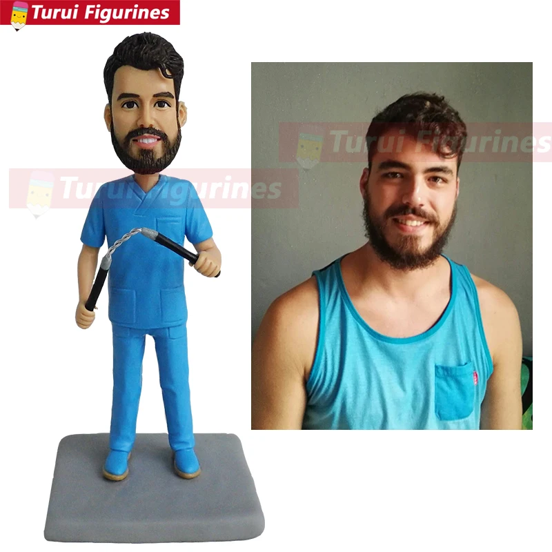 Фигурка из полимерной глины кукла шеф повар 3d статуэтка скульптура