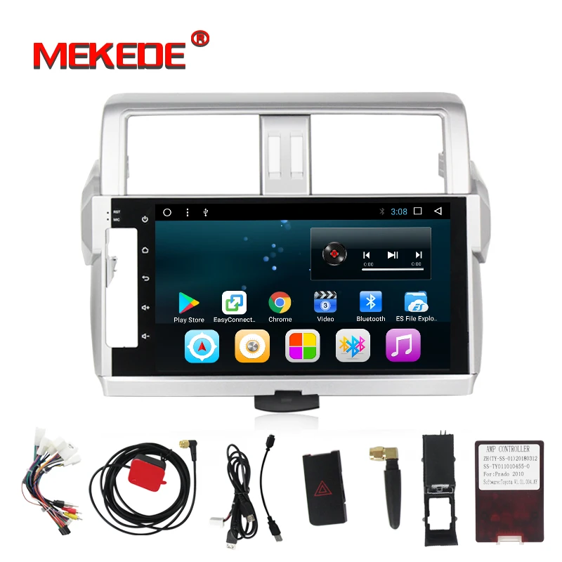 

10.1" Quad core Android 7.1 CAR Radio DVD GPS Player For Toyota Prado 150 2014 2015 2016 car audio video multimedia DAB In dash
